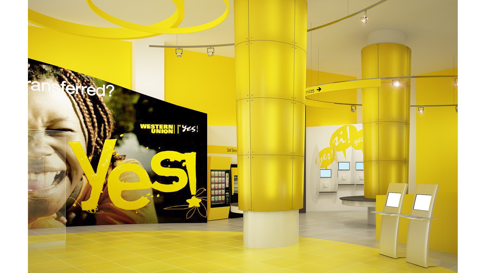 Inside a Western Union agent location